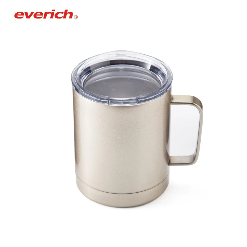 
 Hot Sell Custom 12oz Stainless Steel Insulated Coffee Mug with Handle Double Wall Vacuum Travel Mug with Lid  