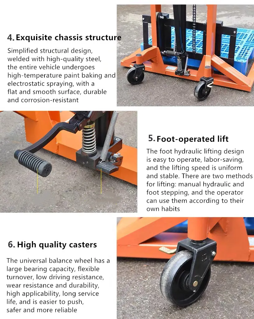Straddle Pallet Stacker Portable Self Loading Manual Hand Stacker ...