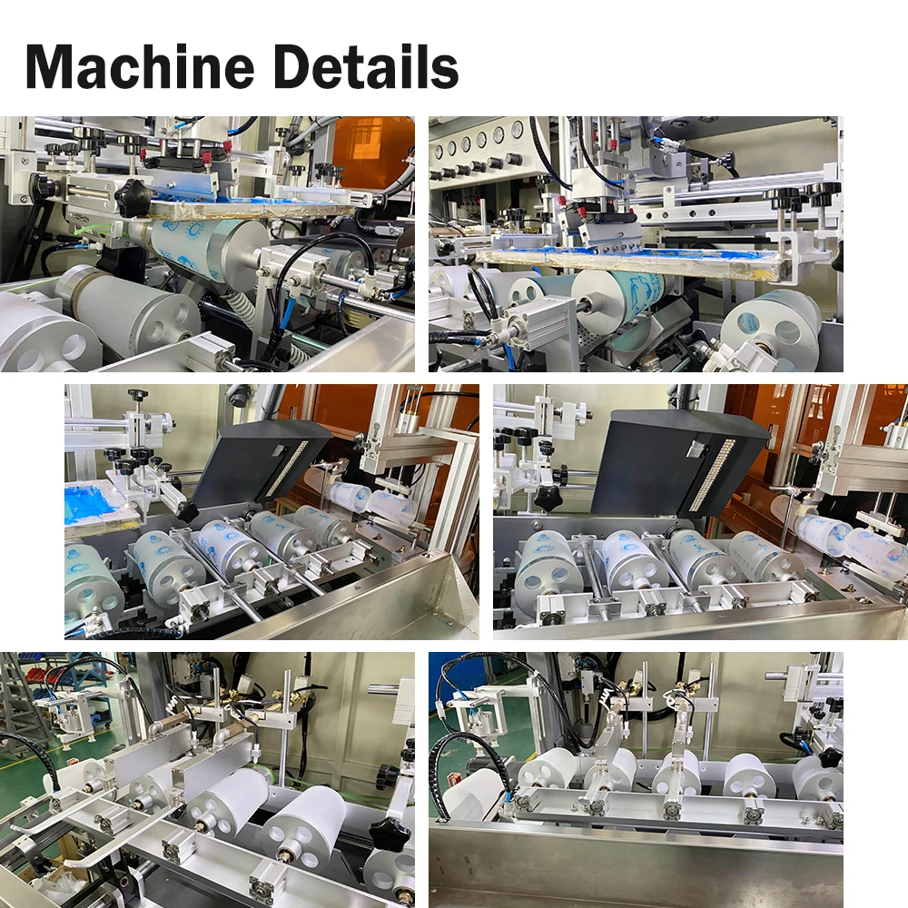 Automatic Plastic Cup Printing Machine 1-8 Color Cup Screen Printing Machine
