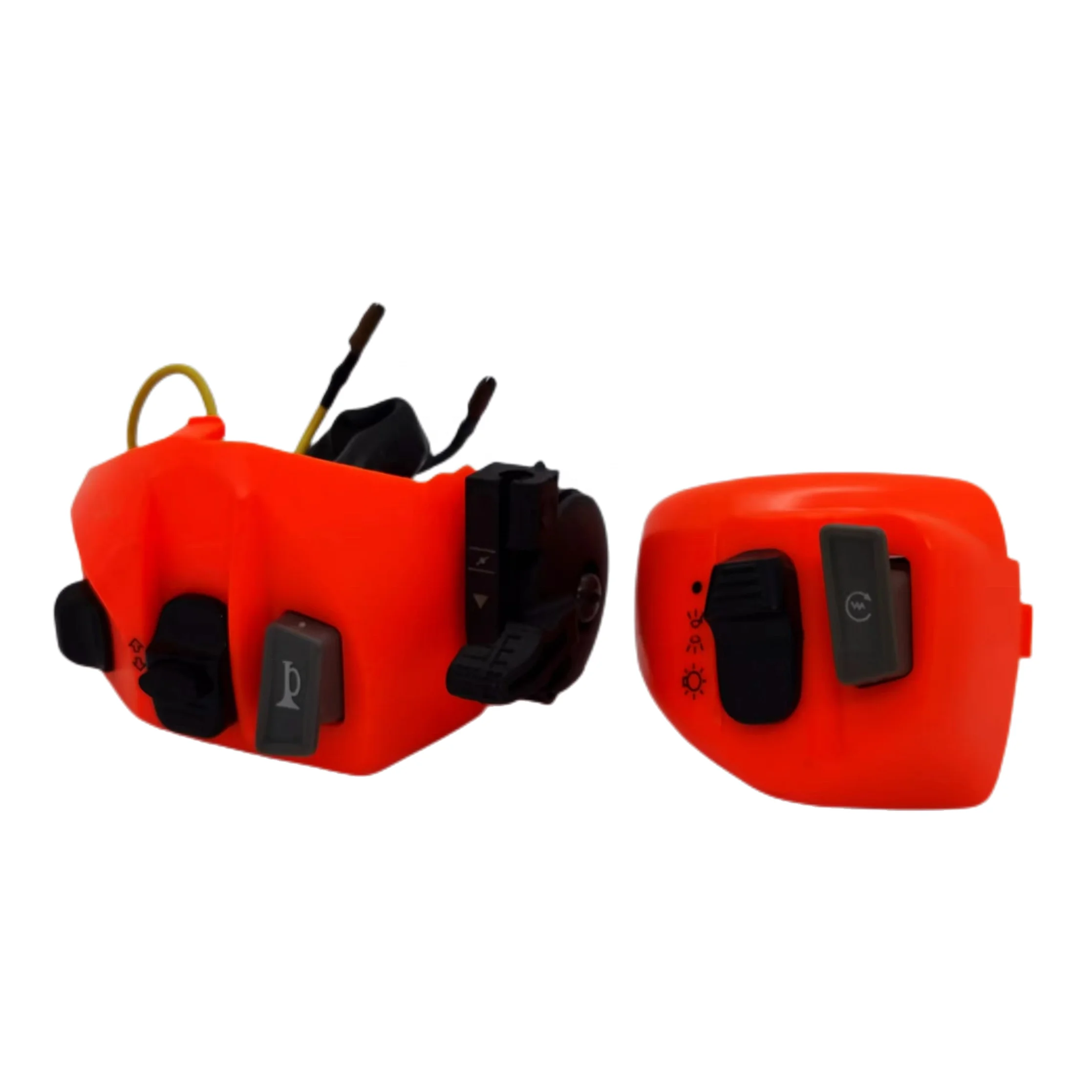 8 Wires MIO LH RH Handle Switch for All Type of Motorcycle Orange Motorcycle Handle Switch