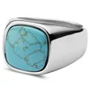 Turquoise Composite Stone Silver Ring