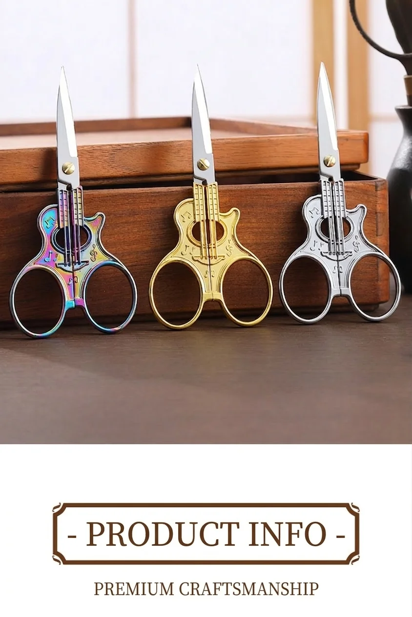 Guitar shape sewing scissors for household use