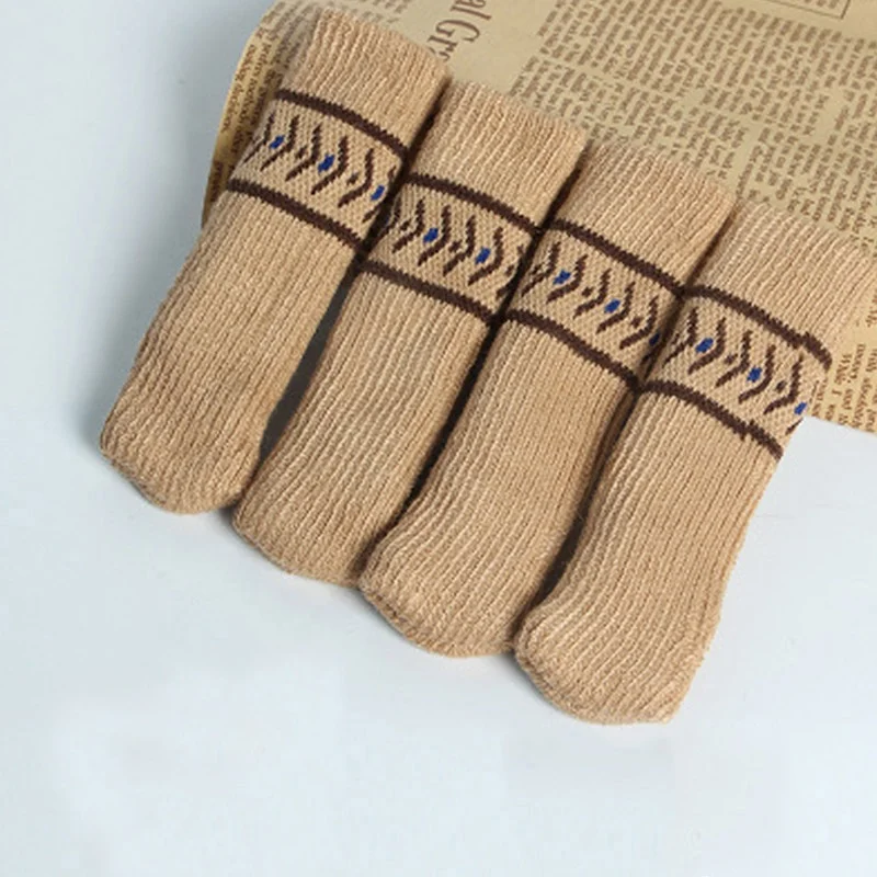 1pcs Chair Leg Cover Kint Table Foot Protectors Lovely Table Leg Cover Soft  Chair Foot Sock Wear Resistant Foot Protectors