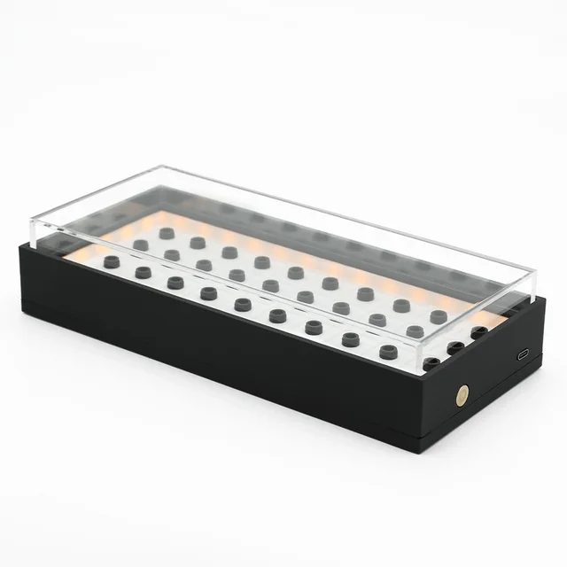 2025 MG Artisan Keycaps Storage Case for Mechanical Keyboard Keycap Storage Box with USB Light for 40pcs