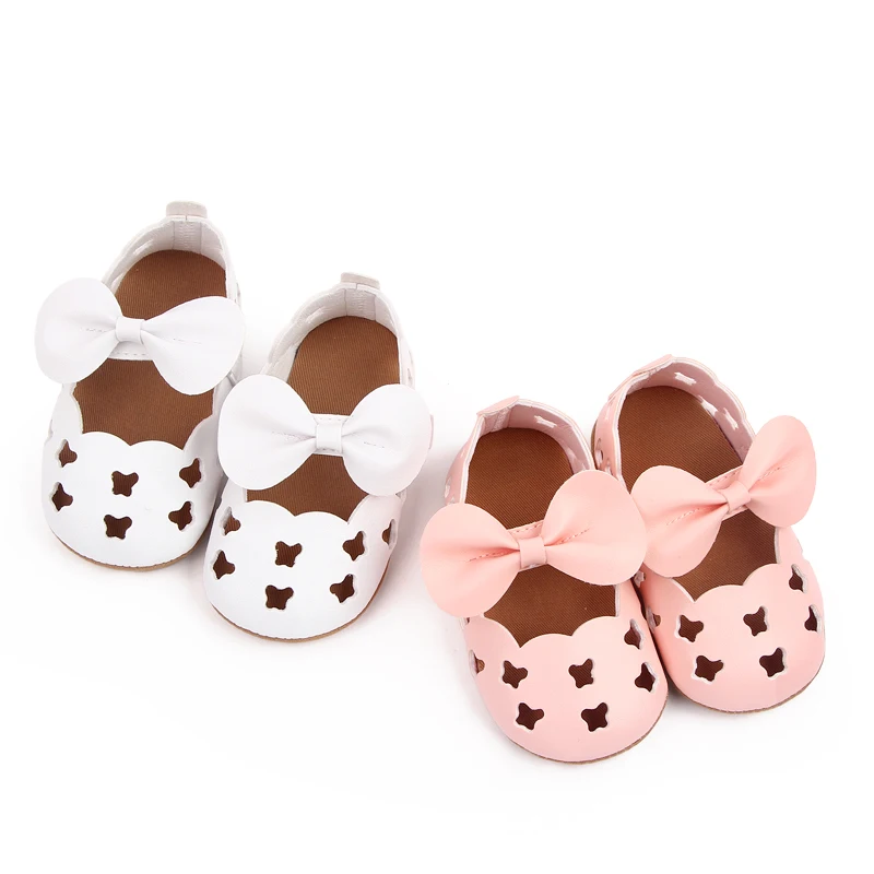 New Arrival Summer Cutout Bow Sandals Girl Toddler Shoes with TPR Outsole 2025