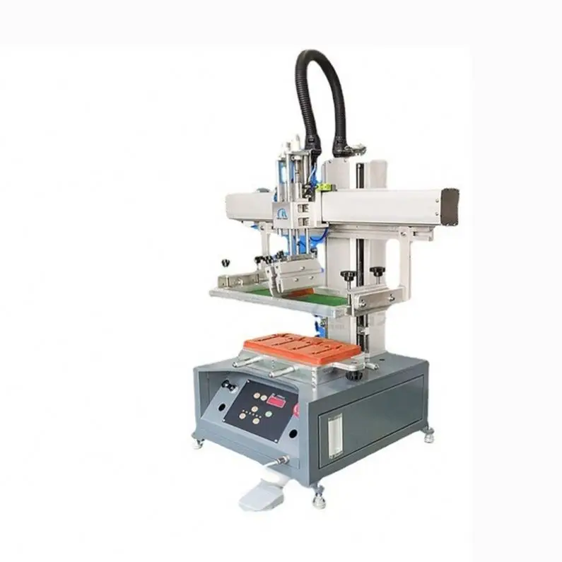 TEBAK Semi-Automatic Cylindrical Screen Printing Machine for Cups, Mugs & Bottles | Multicolor Manual Silkscreen Printer