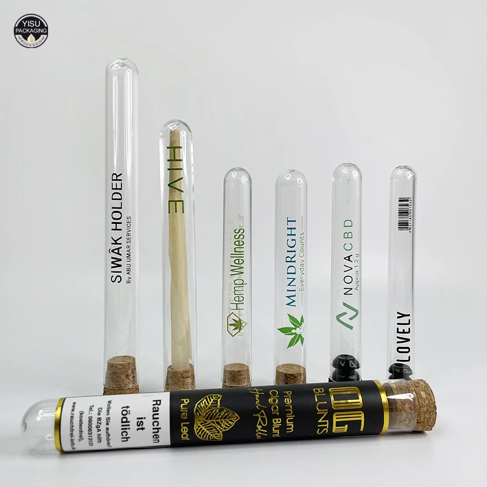 Прозрачная пластиковая пробирка с пробкой разных размеров