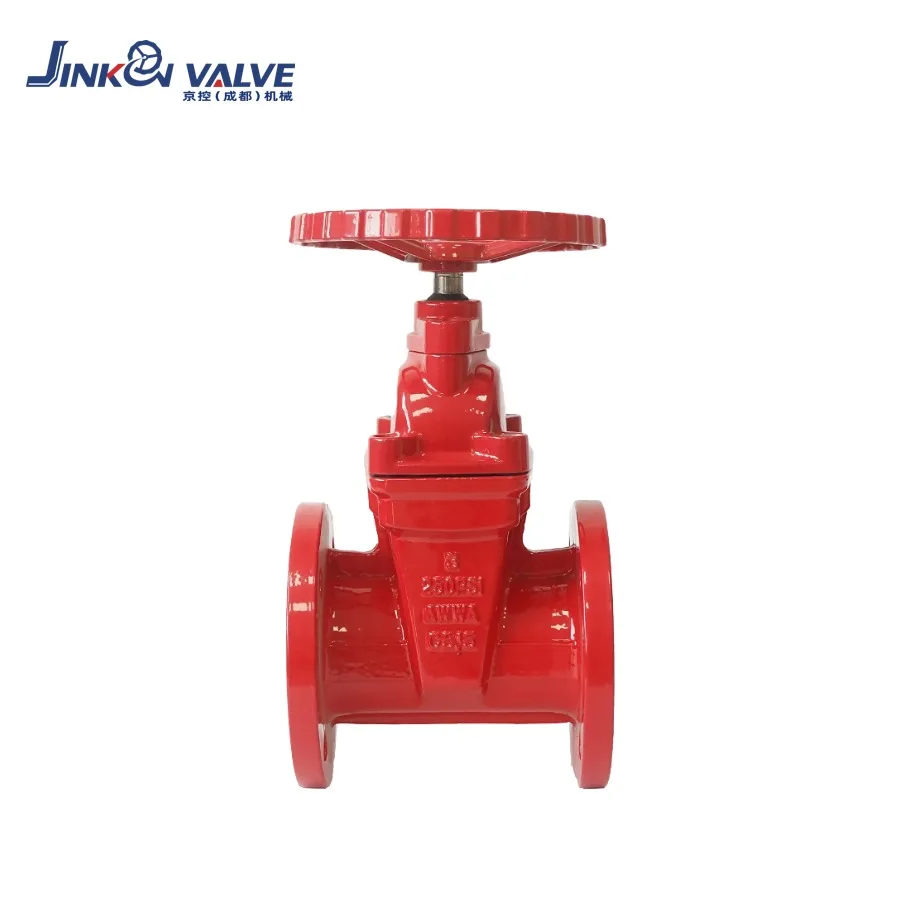 JINKON VALVE Fire Protection Non-Rising Stem Gate Valve-Ductile Iron Soft Seal Flanged PN16 for Water/Oil DN50-DN600