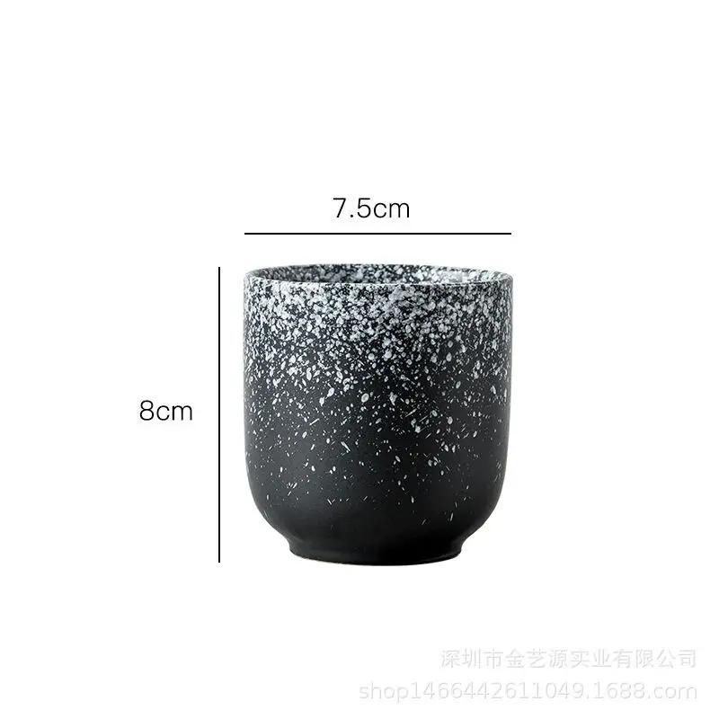 Japanese Style Ceramic  150ml Straight Cup Household Ceramic Cup Restaurant Retro Tea Cup