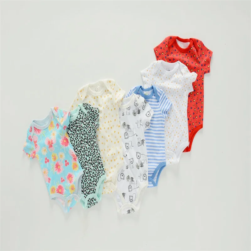 Wholesale Summer New Cotton Short Sleeve Baby Romper Clothes 03 Month