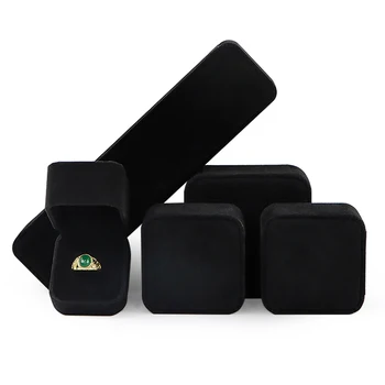 Jewelry packaging jewellery gift box wholesale customization round corner velvet jewelry box