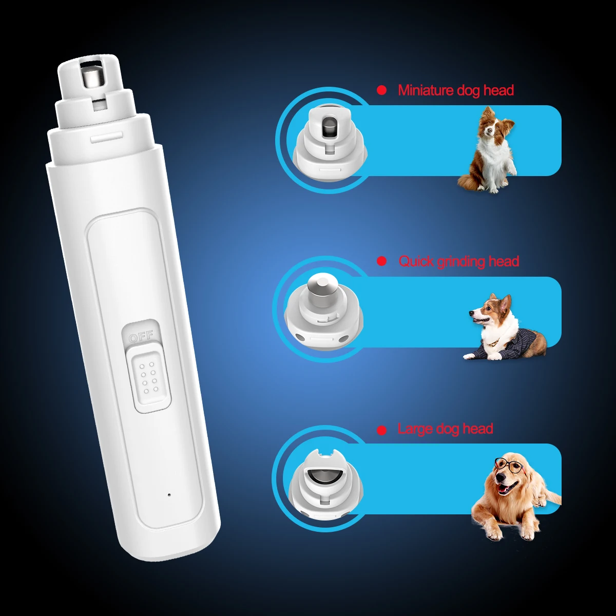Rechargeable Pet Nail Grinder Trimmer Mgsx Electric Dog Polisher