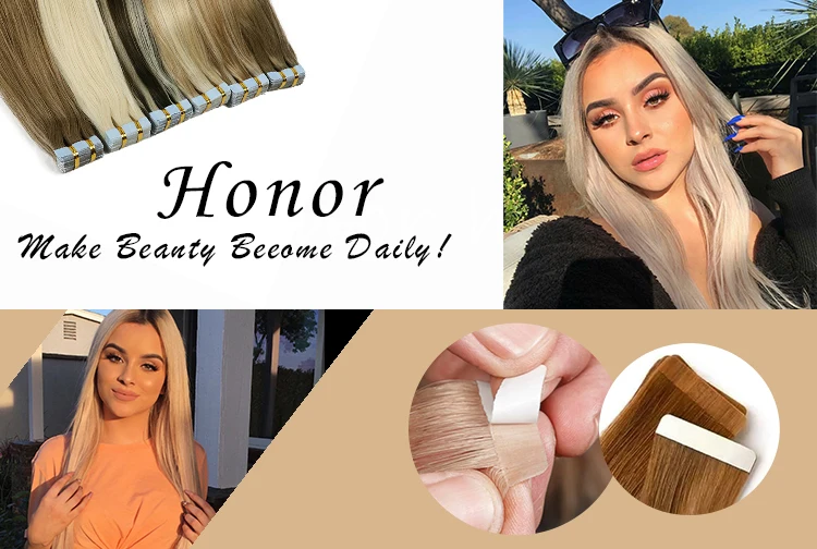 Wholesale Cuticle Aligned European Tape Ins Hair Natural Remy Blond