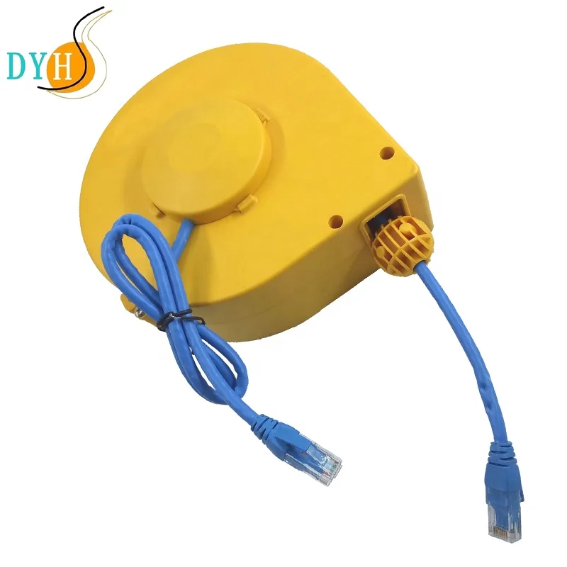 Slip Ring Rotate signal Extension Cord CAT6 Retractable Ethernet Cable Reel