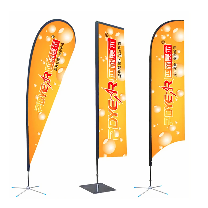 Pdyear печать логотипа на заказ рекламная реклама блёстный флаг баннер наружные пляжные флажки с