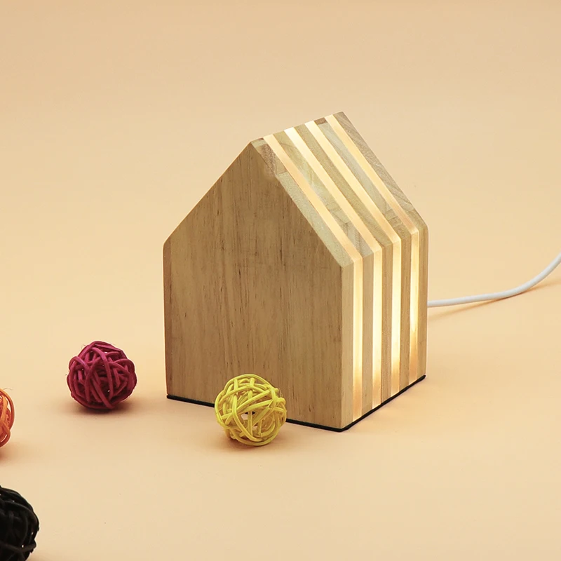 wooden mood lamp