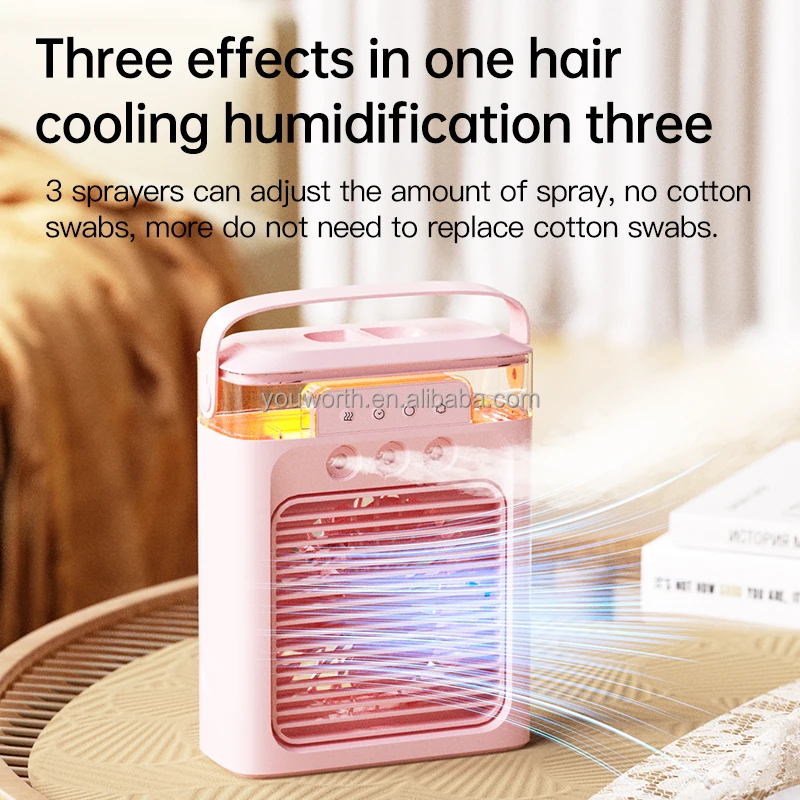 Portable Mini Air Conditioner, USB, Battery, ABS - detail 10