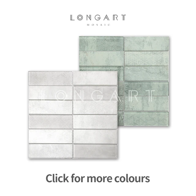 Foshan Factory Supplier Crystal Glass High Temperature Inkjet LongArt Mosaic For Wall Kitchen Bathroom Backsplash Hotel