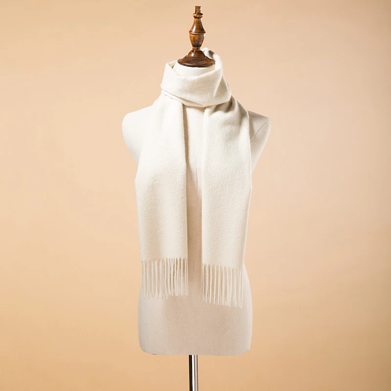 Factory  in Stock Winter New Arrival 100% Pure Cashmere Scarf Solid Italian Woven Grey Cashmere Shawl Luxury Warm Women Scarf