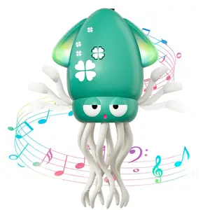 EPT New Products Electric Induction Obstacle Avoidance Crawling Interactive  Dancing Octopus Toy With Light