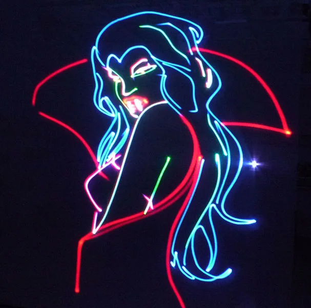 Green Animation Laser Light, High Power Outdoor Smart WIFI APP RGB Laser Animation Projector, Christmas Green Laser Pointer