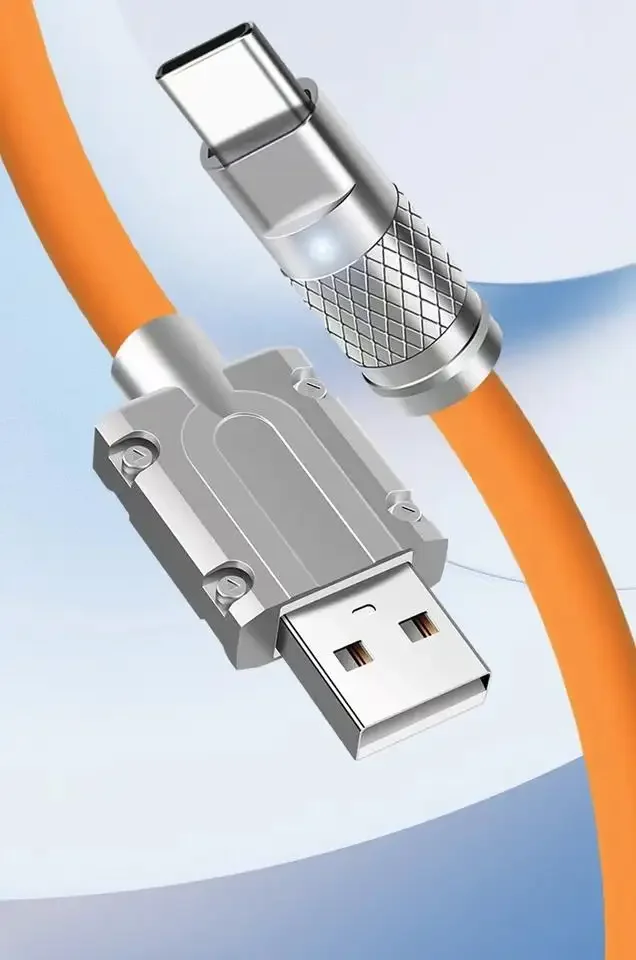 High Quality 120w  Quick Charge Mobile Phone Charger Data Cable Liquid Silicone Feel Usb-c Fast Multi Charging Cable 3 in 1