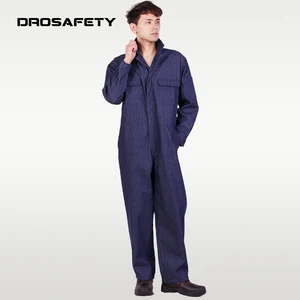 Logo Mining Welding Working Uniform Fire Resistant Denim Workwear Safety Coverall