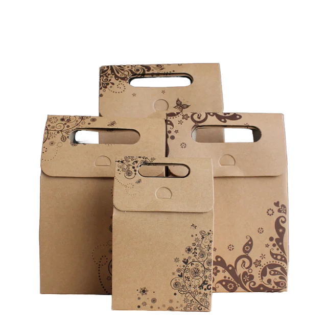 Wholesale Kraft Paper Gift Bags Brown Paper Bags with Handles Wedding Party Favor Bags, Gift Sacks, Kraft Shopping Bags