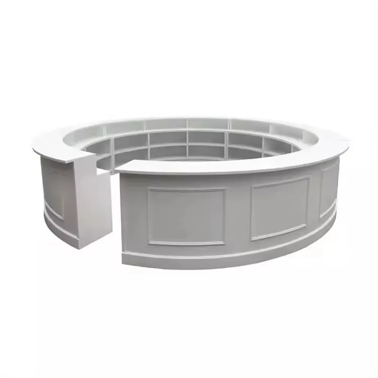 Large Circular Rental Bar Table Counter Painted Wooden Four Groups Events Bar Counter for Outdoor