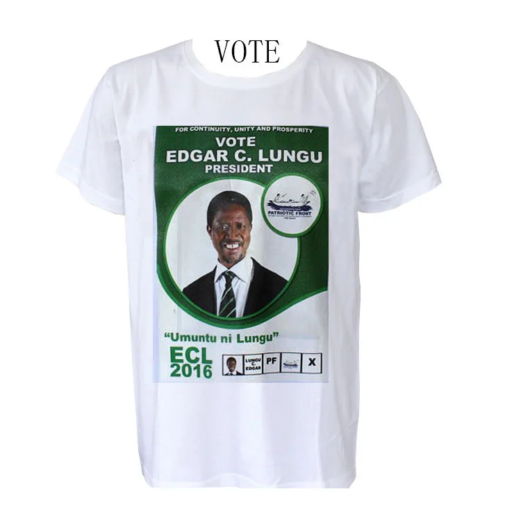 Cheap Political Election Campaign Printed Polyester T Shirts for Uganda 2023