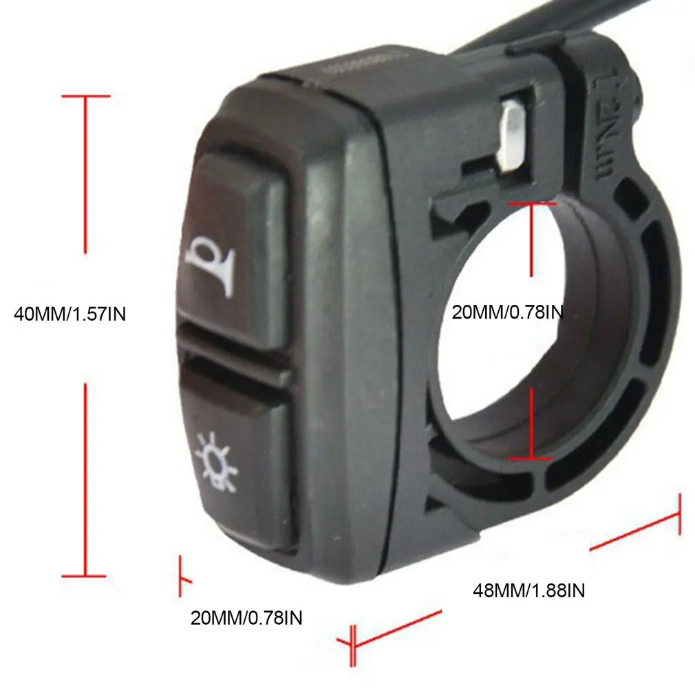 Universal Electric Bike Scooter Light Switch Ebike Lamp And Horn Switch