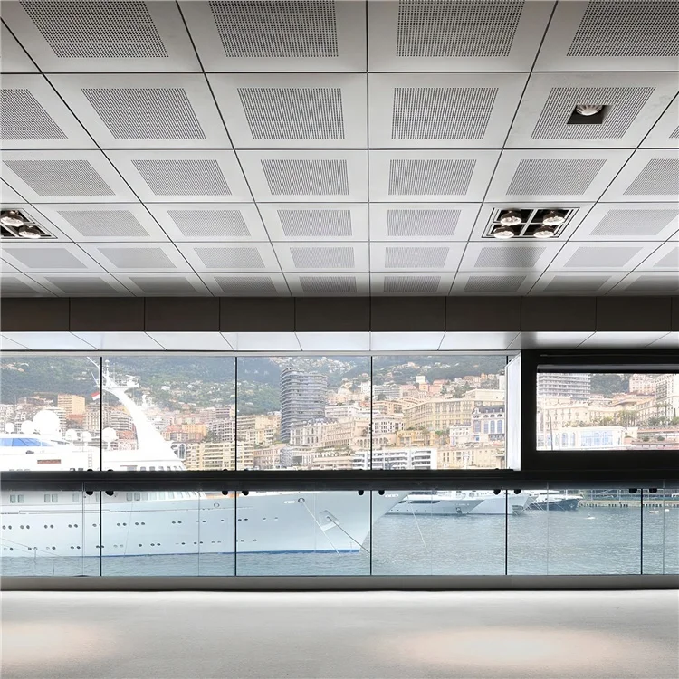 Sound Absorbing Suspended Metal Ceiling Board Decorative Aluminum Ceiling Tiles