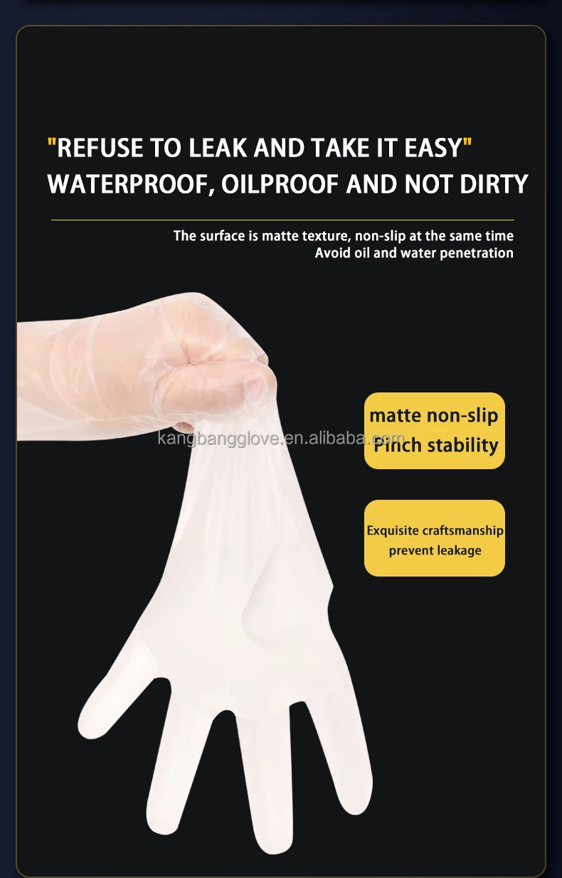 Tpe Restaurant Clear Poly Vinyl Glove Easy Work Pe Tpe Sanitary