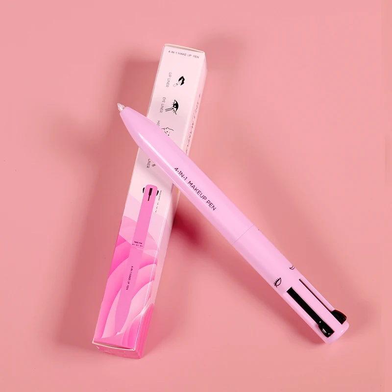 Private Label Beauty Multifunction Highlighter Eyebrows Lipstick Eyeliner Make up Pen Pal Waterproof 4 in 1 Makeup Pen