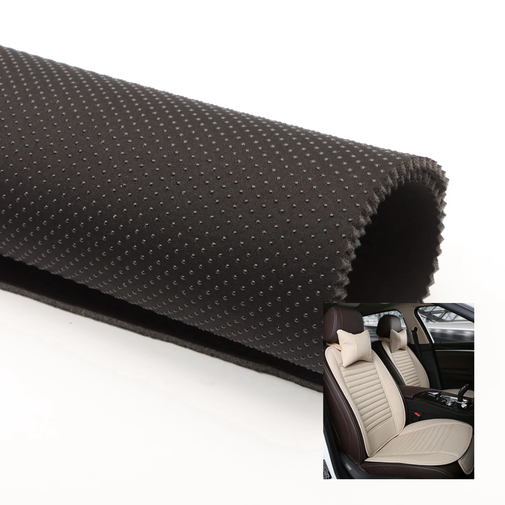 ਗਰਮ ਵਿਕਰੀ ਪੌਲੀਏਸਟਰ ਐਂਟੀ-ਸਲਿਪ ਡਰਾਪ ਪਲਾਸਟਿਕ ਲੈਮੀਨੇਟਡ ਫੋਮ ਕਪੜਾ ਐਂਟੀ-ਸਲਿਪ ਫੁੱਟ ਪੈਡ/ਸੋਫਾ ਸੀਟ ਕਵਰ/ਐਂਟੀ-ਸਲਿਪ ਦਸਤਾਨੇ 'ਤੇ ਲਾਗੂ