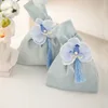 Velvet bag Blue/Velvet cross bag+Phalaenopsis (*1)