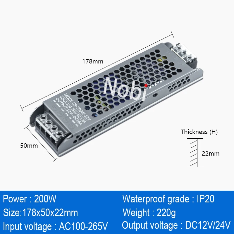 Transformateur Strip 100W 24V 4,1A IP20