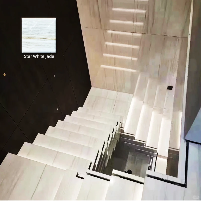 Natural Star White Marble Translucent Backlit Marble Slab for Living Room Floor and Wall Interior Decoration Marble Stone