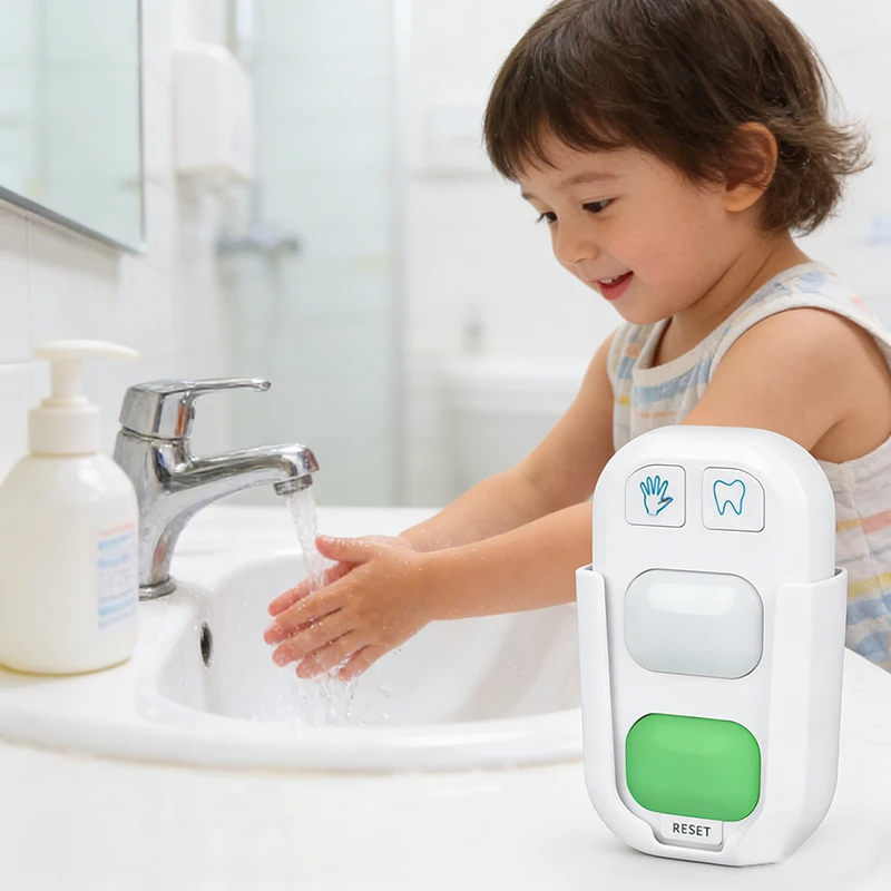 Timer Green/red Indicator Light 2 Minutes Toothbrush Kids Trining Timer Switch with Hook and Loop Tape