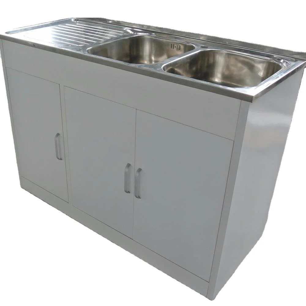 Stainless steel kitchen sink cabinet - SBC36FDD - SUNSTONE - for