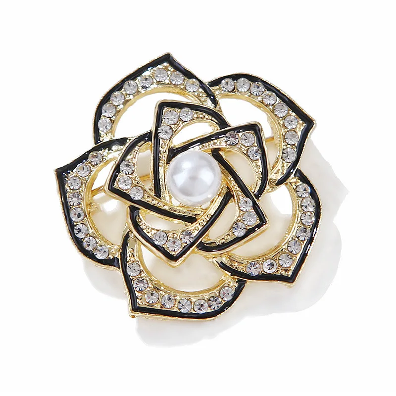 BRAND NEW CHANEL Crystal CC Coco Logo Brooch Pin AB9044 with Receipt