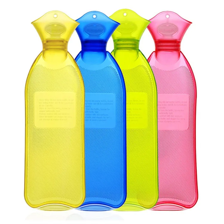 wholesale high-density pvc thickened explosion-proof warm hot water bag transparent knit cover
