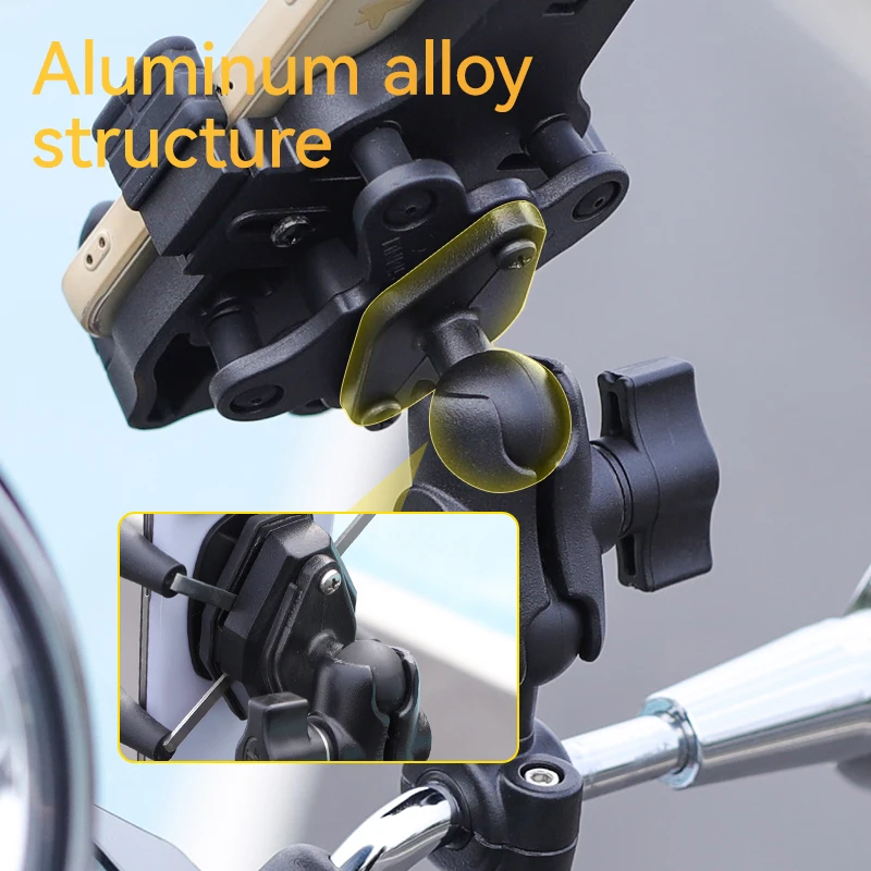 Mobile Phone Holder Motorcycle Ball Head Hose Phone Stand Holder for Motorcycle Phone Stand Rhombus Ball Head Base