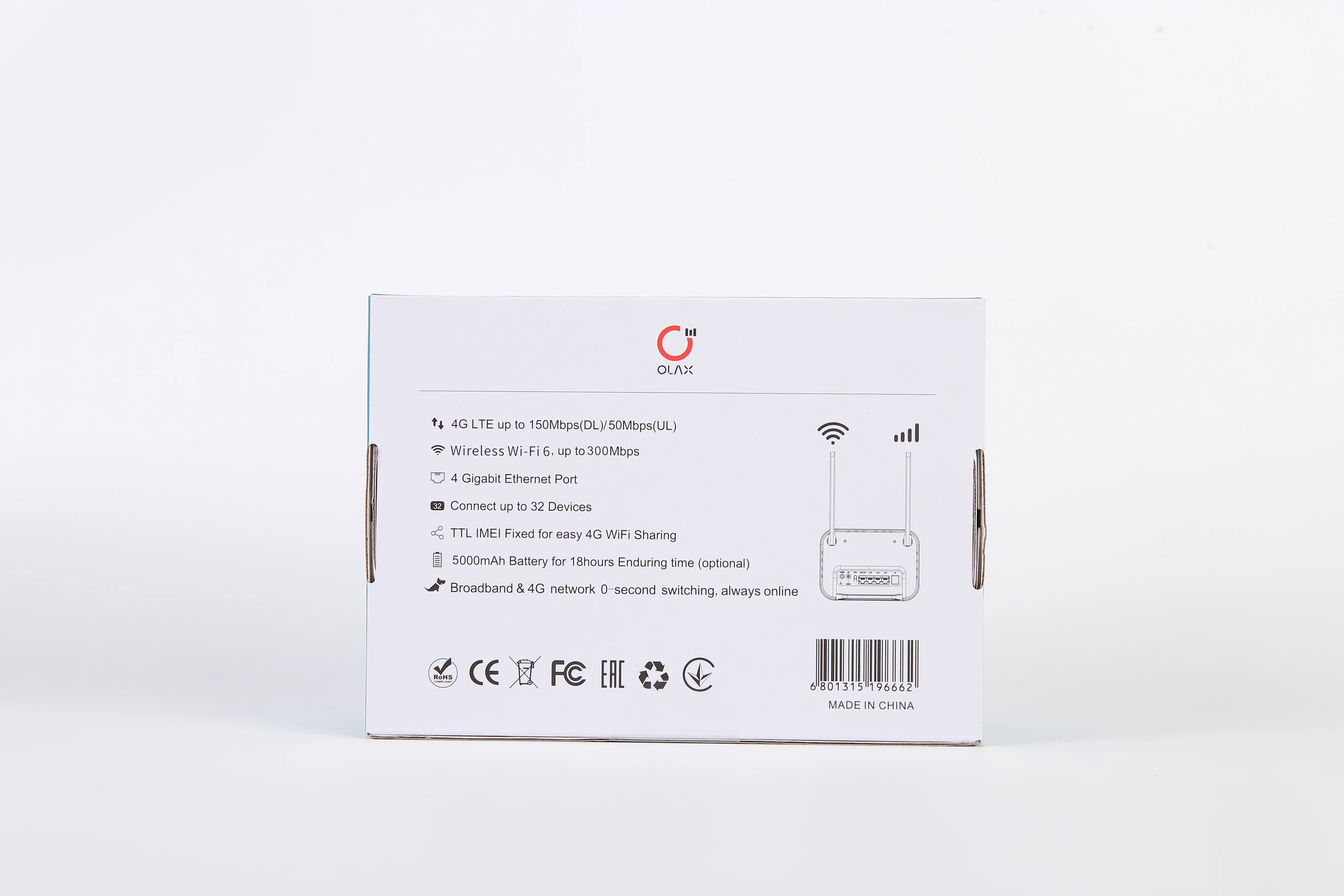 OLAX AX8 Pro 2 External Antennas 300mbps Mini Cpe  Sim Mobile Wifi Router With Sim Card Slot 4g Lte Router