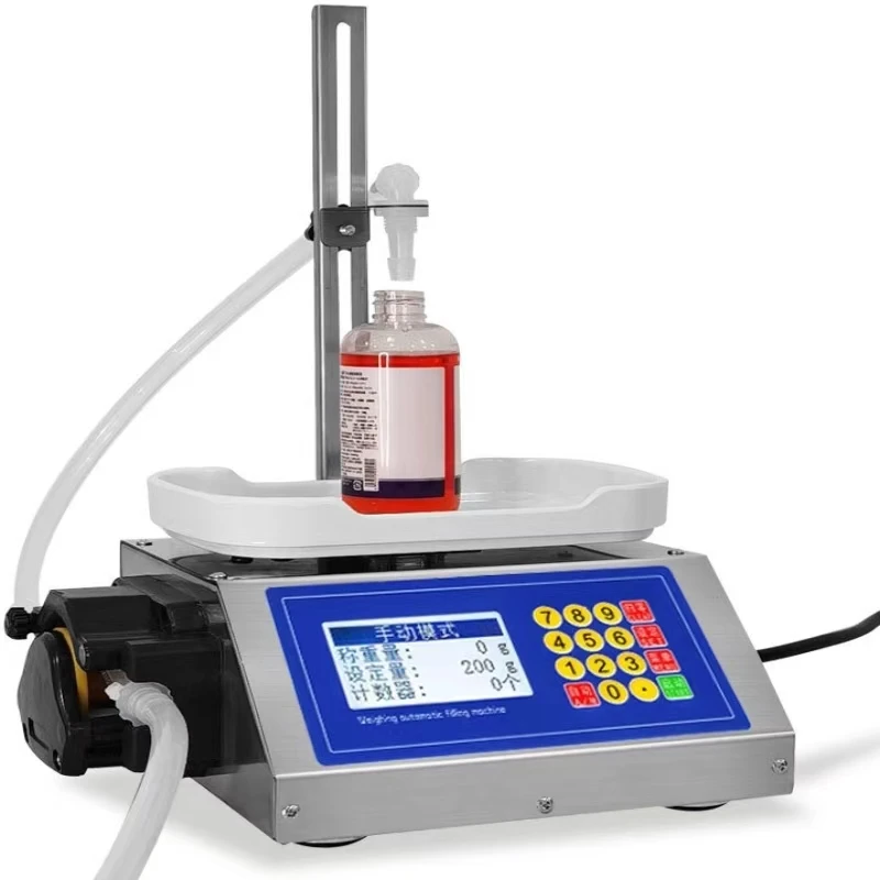 CSY-3200 Liquid Dispense Canned Sesame Paste Edible Oil Glue Viscous Volumetric Small Weighing Type Quantitative Filling Machine