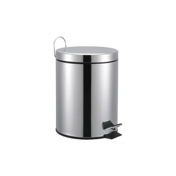 3l/5l/12l Stainless Steel Foot Operated Waste Bins For Hotel Bathroom ...