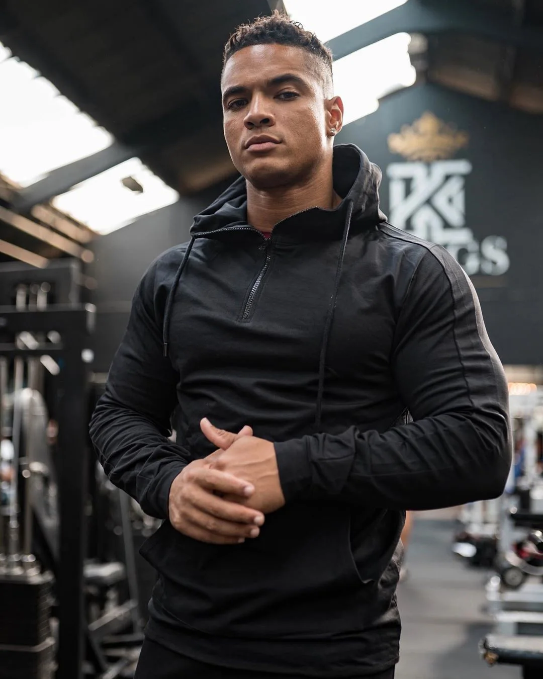 Custom logo Printed New Design Men Training Hoodie Sports Gym Wear Clothing Solid Fitness Hoodies
