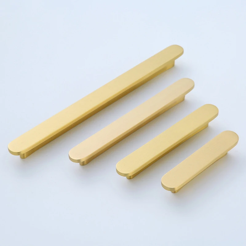 Luxury Gold Kitchen Cupboard Drawer Handles Knobs Black Wardrobe Pulls ...