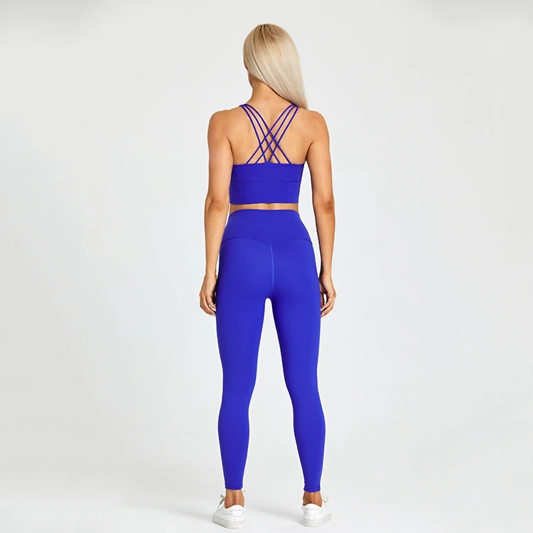 Factory Sales Brushed Fabric Cross Strappy Bra And No Front Seam