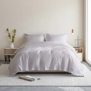 Luxury Custom Logo King Hotel Bedding Set-100% Cotton Woven 200TC European-American Style Bed Sheet Quilted Duvet Cover